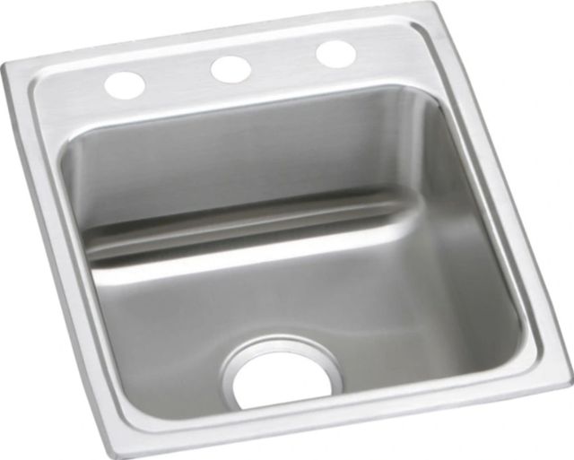 Elkay Lustertone® Classic Lustrous Satin 17" x 20" x 5" 1-Hole Single Bowl Drop-In ADA Sink-0