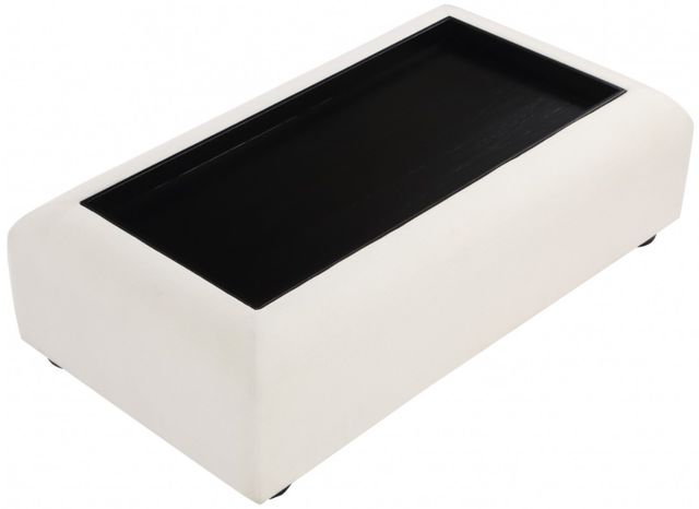 Meridian Furniture Diana Black Top Coffee Table with Cream Base-3