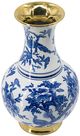 A & B Home Blue/Gold/White Vase-0