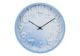 Monarch Specialties Inc. Blue 12" Wall Clock with White Numbers and 24-Hour Format-0