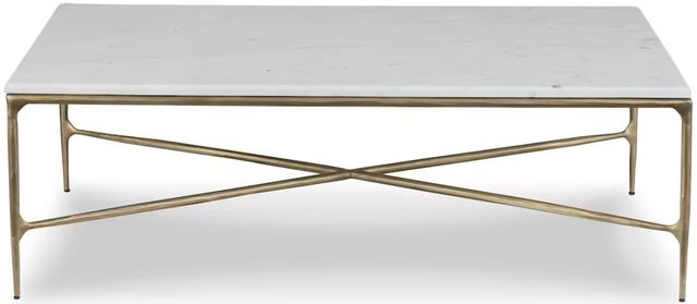 Bassett® Furniture Keswick Bronze/White Rectangular Cocktail Table-1