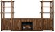 International Furniture Direct Balam Brown Entertainment Center with Fireplace-0