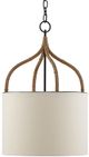 Currey & Company Dunning Natural/Off-White Eggshell Pendant Lighting-2