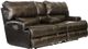 Catnapper® Wembley Steel Leather Power Lay Flat Reclining Console Loveseat with Power Adjustable Headrest-0