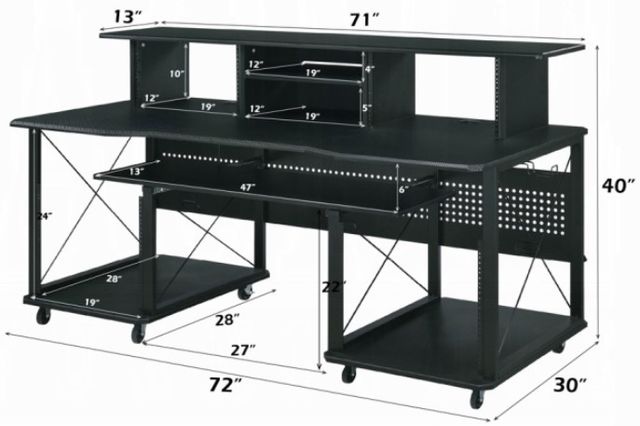 ACME Furniture Megara Black Music Desk-2