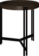 Emerald Home Huron Dark Cocoa Side Table with Black Base-3