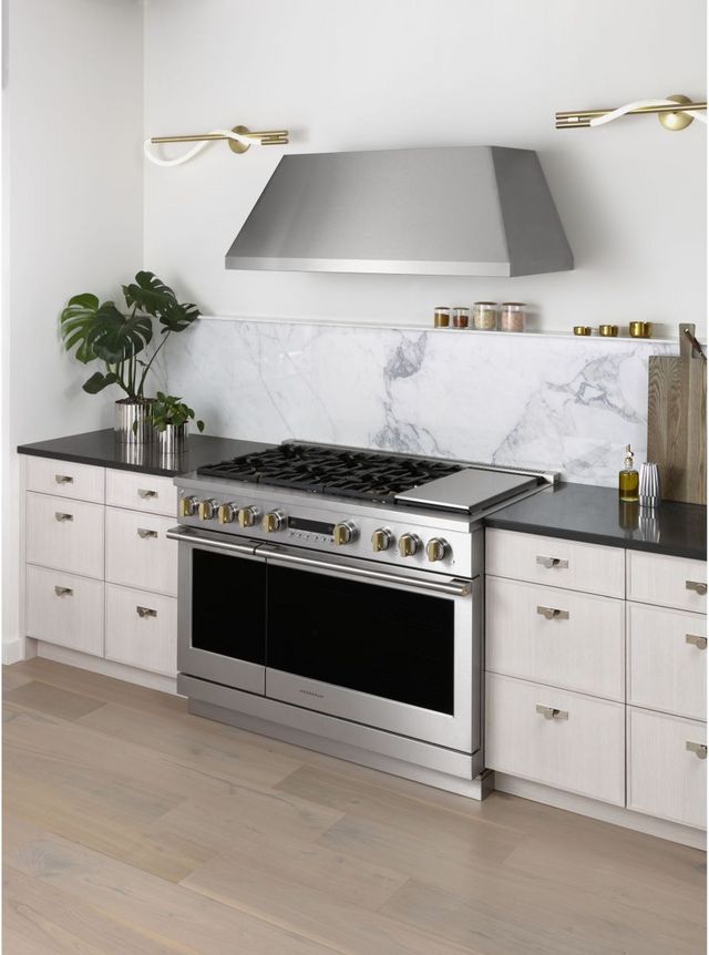 Monogram® Statement Collection 48" Stainless Steel Pro Style Slide In Dual Fuel Natural Gas Range-7