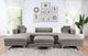 Furniture of America® Ciabattoni Gray Ottoman-1