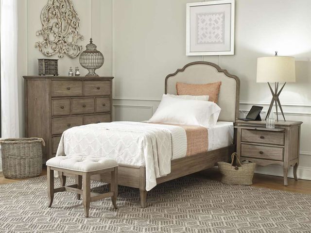 aspenhome® Provence Patine Twin Upholstered Bed-1