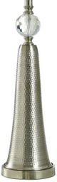 StyleCraft Silver/White 34" Brushed Steel Table Lamp-2