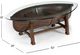 Magnussen Home® Beaufort Glass/Dark Oak Oval Cocktail Table-1