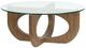 Magnussen Home® Lainey Glass Top Cocktail Table with Almond Base-1