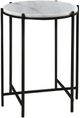Crestview Collection Bengal Manor Talley White Accent Table with Black Base-0