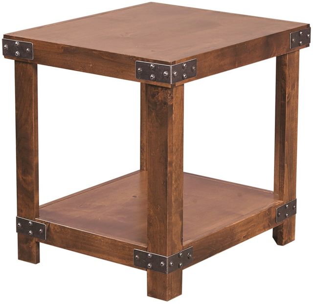 aspenhome® Industrial Fruitwood End Table-0