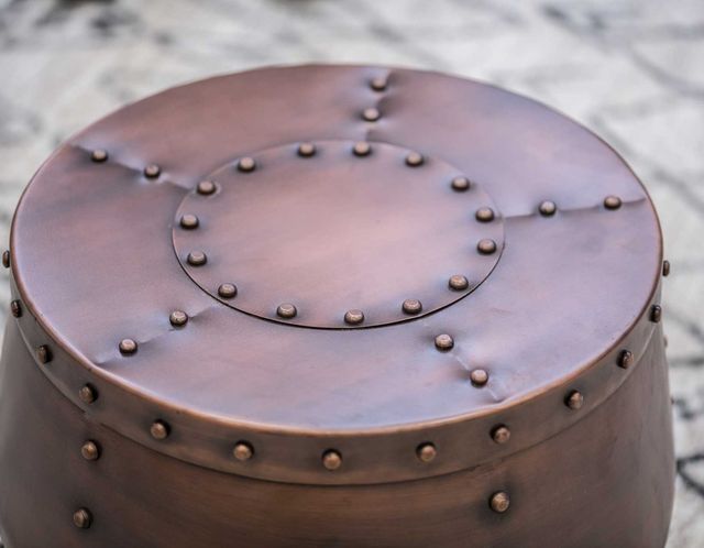 Steve Silver Co. Cooper Hammered Copper Cocktail Table-2