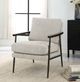 Uttermost® Sebastian Dark Bronze/Ivory Accent Chair-1