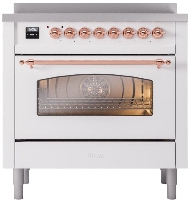 Ilve® Nostalgie II Series 36" White Pro Style Induction Range-2