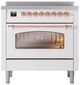 Ilve® Nostalgie II Series 36" White Pro Style Induction Range-2