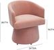 TOV Furniture Kristen Pink Rolling Desk Chair-2