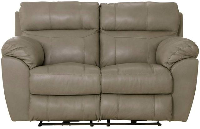 Catnapper® Costa Putty Lay Flat Leather Power Reclining Loveseat-1