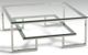 VIG Furniture Modrest Topaz Clear/Stainless Steel Modern Coffee Table-0