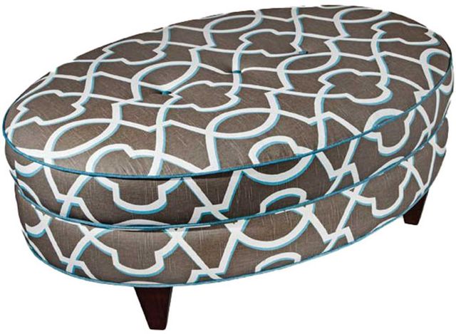 Marshfield Furniture Essentially Yours Gray/White Oval Storage Ottoman-0