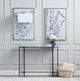 Crestview Collection Dublin Gray/Green Console Table with Black Base-1