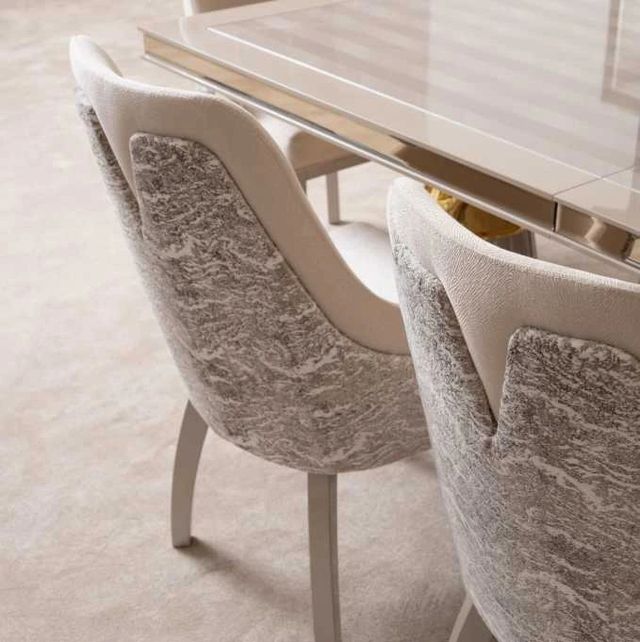 Michael Amini® Carmela Shimmer Ivory Arm Chair-1