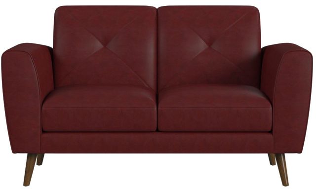Elements International Sonata Ling Dian Red Loveseat-2