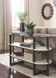 Hammary® Portrait Glass Top Sofa Table with Matte Black Base-1