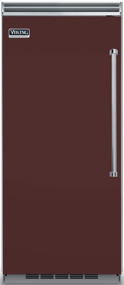 Viking® 5 Series 19.2 Cu. Ft. Kalamata Red Professional Left Hinge All Freezer-0