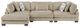 Homelegance® Tinley 3-Piece Brown Modular Sectional and Chaise-2