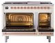 Ilve® Nostalgie II Noblesse 48'' Antique White Pro Style Dual Fuel Range with Copper Trim-2