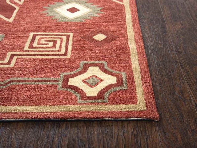 Rizzy Home Mesa Red 5'x8' Rectangular Rug-4