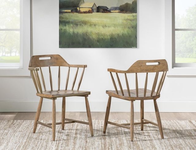 Legacy Classic Vintage Market Barnwood Oak Spindle-Back Dining Side Chair-1