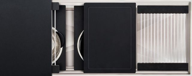 The Galley® Graphite Wood Composite Ideal ThinTop™ Workstation® 3S + DryDock® 12-0