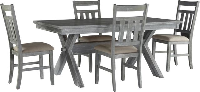 Powell® Turino 5-Piece Weathered Gray Dining Set-0