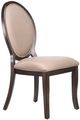 Mazin Furniture Delavan Cherry Brown/Neutral Side Chair with Oval Back-0