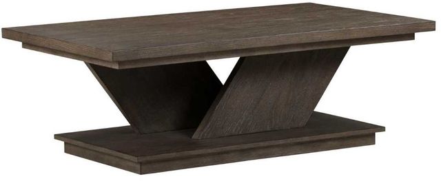 Liberty Furniture Aspen Sky Weathered Saddle Brown Cocktail Table-0