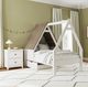 Westwood Design Lodge Cookies/Cream Youth Twin Panel Storage Bed with Half Roof and Window-1