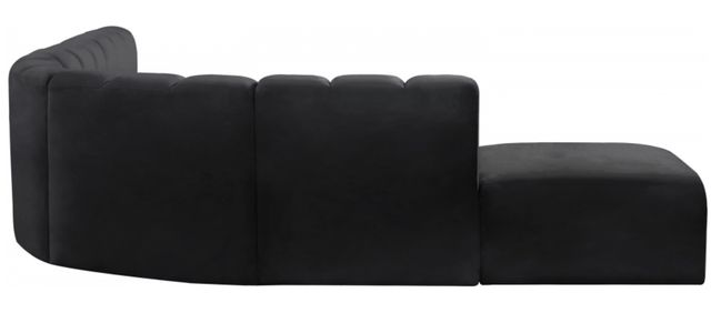 Meridian Furniture Arc 7-Piece Black Velvet Sectional-2
