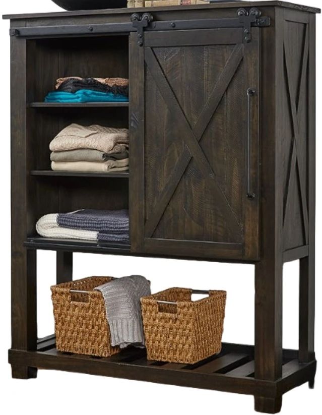 A-America® Sun Valley Charcoal Large Barn Door Chest-1