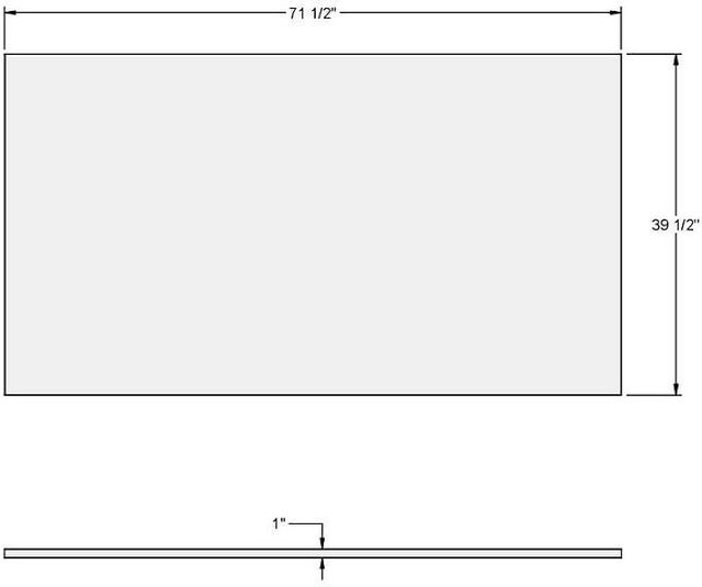 Amisco Customizable Amelia 72" Rectangular Dining Table with 1" Thermo Fused Laminate Top-1
