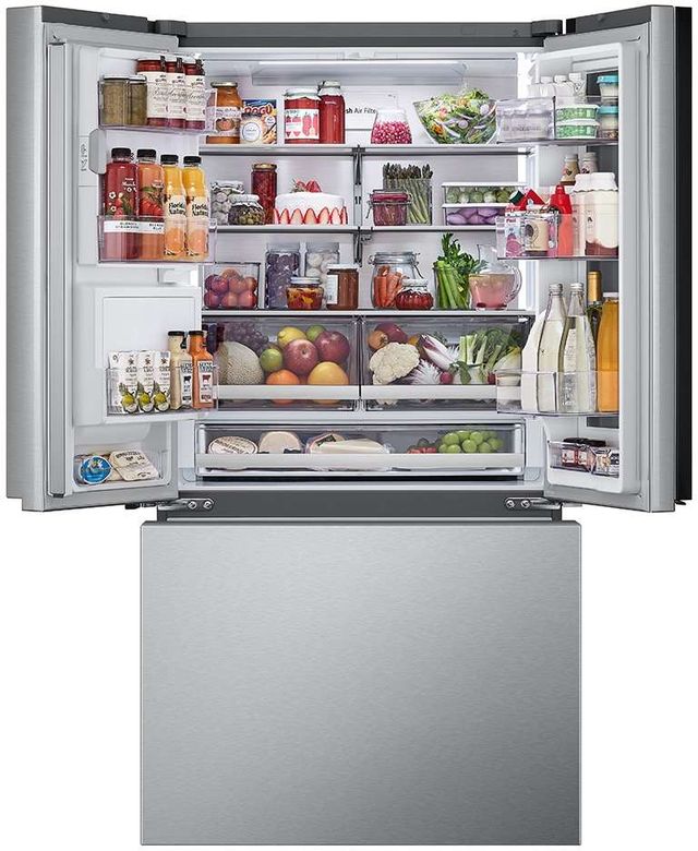 LG 25.5 Cu. Ft. PrintProof™ Stainless Steel Counter Depth French Door Refrigerator with CraftIce™-2
