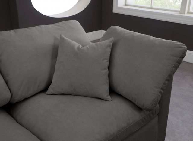Meridian Furniture Plush Grey Velvet Standard Cloud Modular Sectional-3