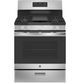 GE® 30" Black/Stainless Steel Freestanding Gas Range-0
