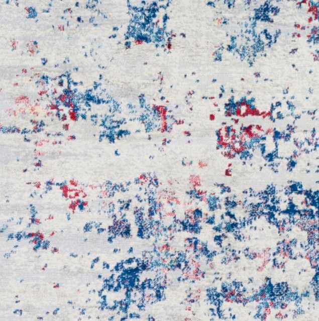 Surya Monaco Blue/Burgundy/Light Gray 4'x6' Area Rug-1