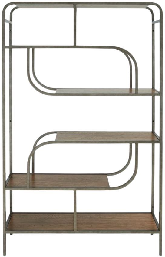 Signature Design by Ashley® Jaddon Antique Silver/Brown Bookcase-1