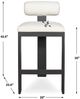 Uttermost® Bolster Back Java Black/Oyster Aluminum/Fabric Outdoor Bar Stool-1
