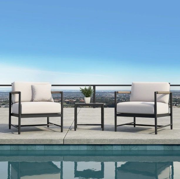 Sunset West Pietra Graphite Metal Outdoor End Table-4